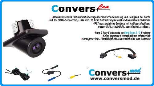 Rückfahrkamera Universal für Sync 2 und Sync 3 Systeme